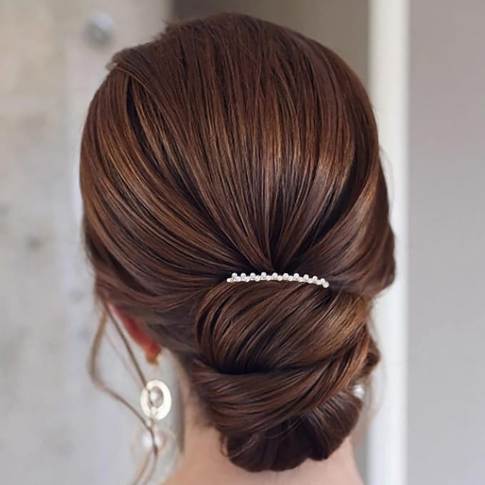 Bruidshaaraccessoire met Parels en Gouden Haarspeld voor Bruiloft en Feest