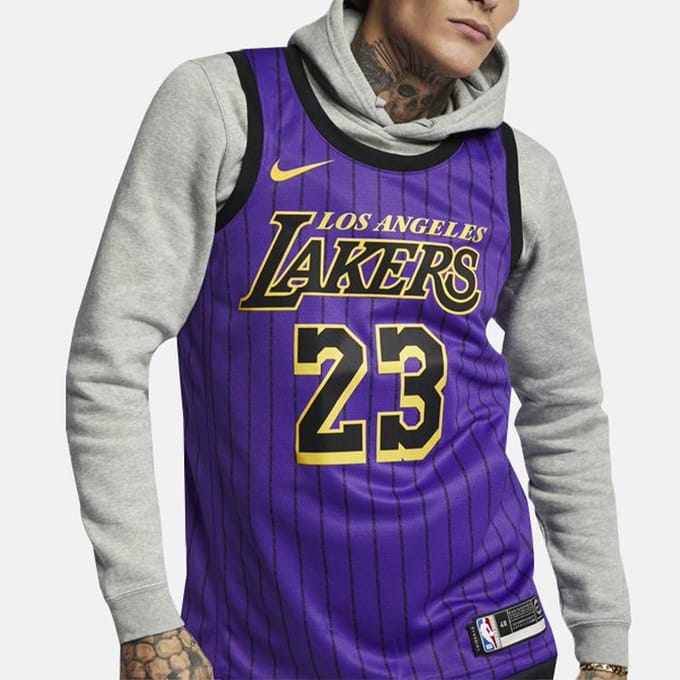 Nike Basketbalshirt Heren Paars AJ4618-510 L