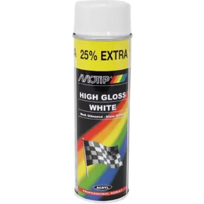 Motip Spuitbus Acryl Hoogglans - Wit