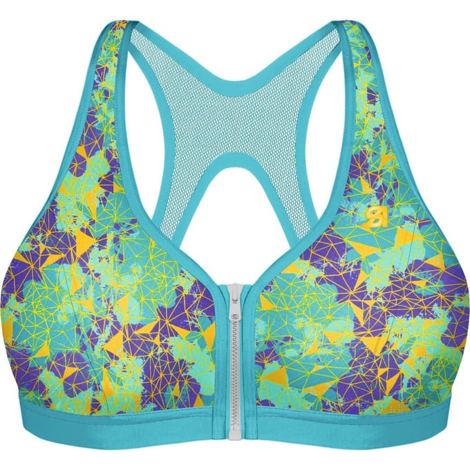 Shock Absorber  - Maat 70D - Active Front Zip Sportbeha Dames - Retro Print