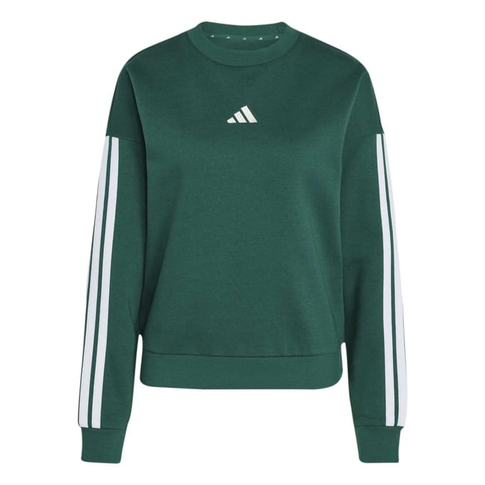 Adidas Essentials 3 Stripes Fleece Sweatshirt Groen XS Vrouw