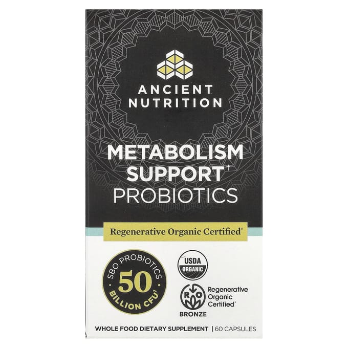 Ancient Nutrition, Probiotique de soutien métabolique, 60 gélules