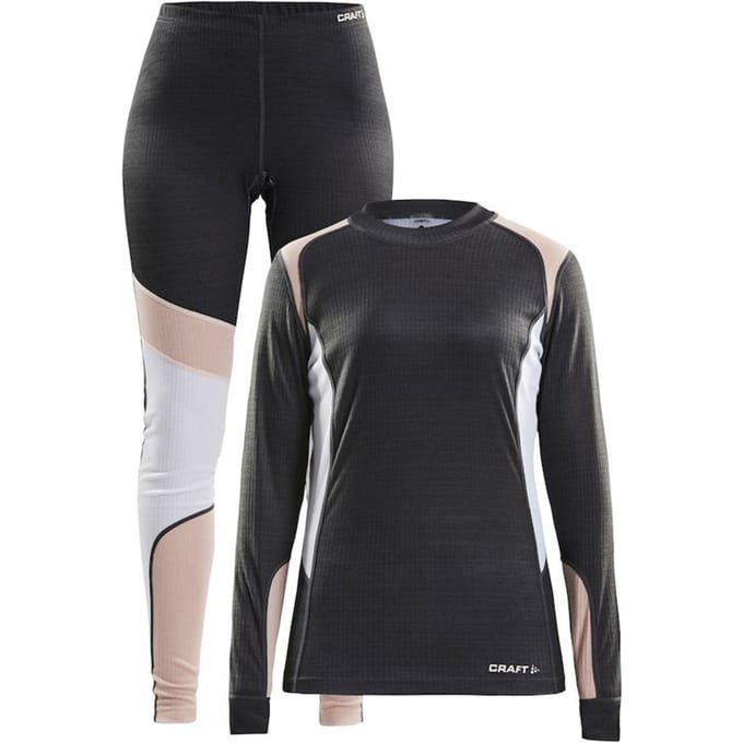 Craft - Maat L - Baselayer Set Thermoset - Vrouwen - grijs/roze/wit