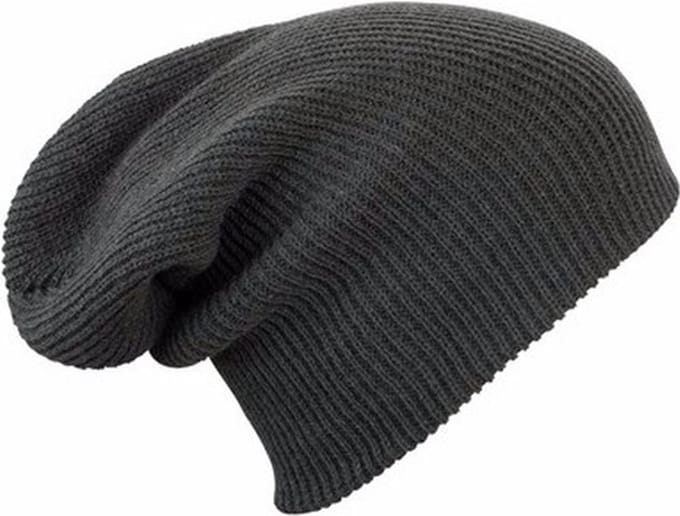 Basic Beanie Muts Dames - Grijs - One Size