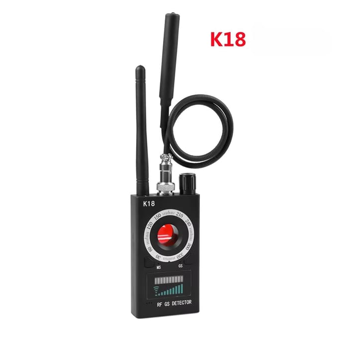 Draadloze Detector 1MHz 6.5GHz Multifunctionele Anti-spy Camera GSM Audio GPS Signaal Lens RF Tracker Detect EU Plug black