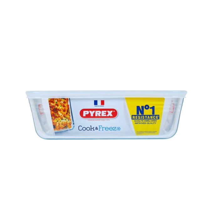 Pyrex Cooking & Storage All in One - Met Deksel - Borosilicaatglas - 25 x 20 cm - 2.6 l