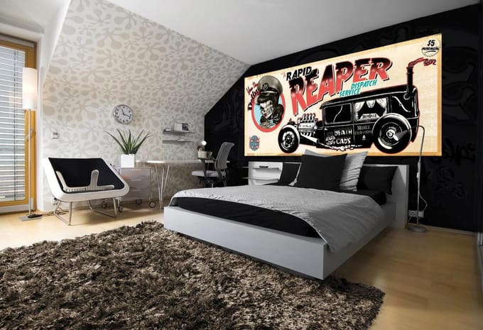 Alchemy Death Cab Cutie Car Skull   Photo Wallcovering