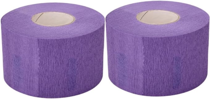Wegwerp Nekstrips - Papieren Wikkels - Bescherming Kapper - Rekbaar Materiaal - 2 Rollen - Paars
