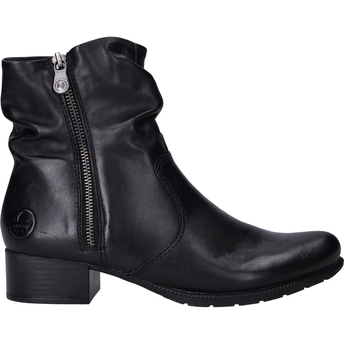 Rieker Dames Enkellaarsje - 78656-00 Zwart - Maat 38
