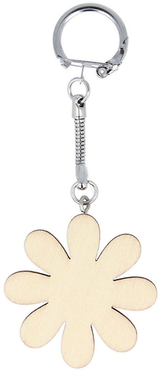 Bloem sleutelhanger 4.5x4.5 cm - Artemio
