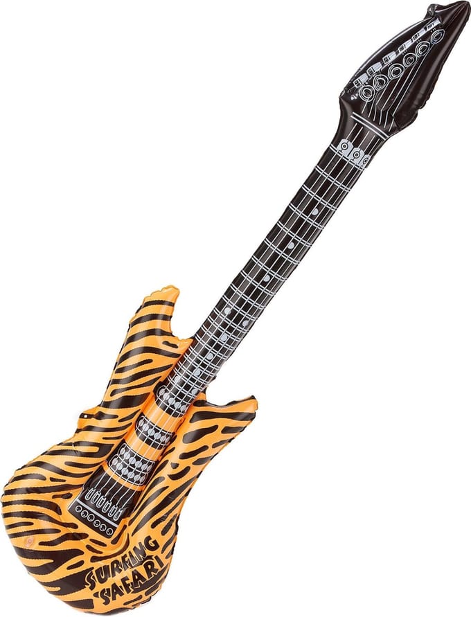 Vegaoo - Opblaasbare oranje rockgitaar