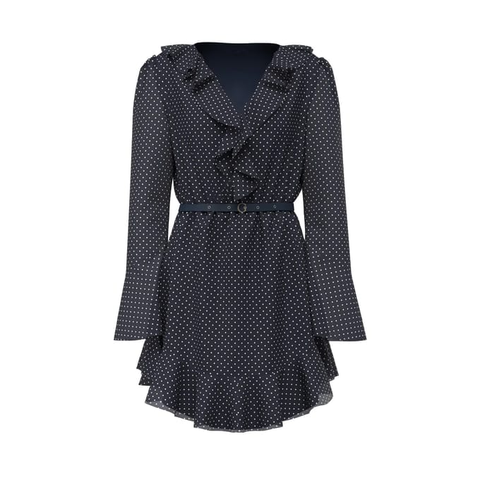 mini-jurk met ruches