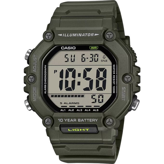 Casio Casio Collection AE-1600HX-3AVEF Horloge - Kunststof - Groen - Ø 46.5 mm