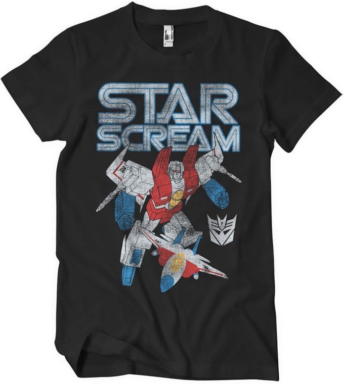 Transformers Stars-crème gewassen T-shirt, zwart