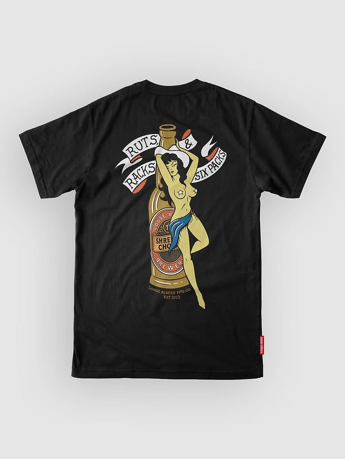 Loose Riders Ruts & Racks Tech Tee zwart