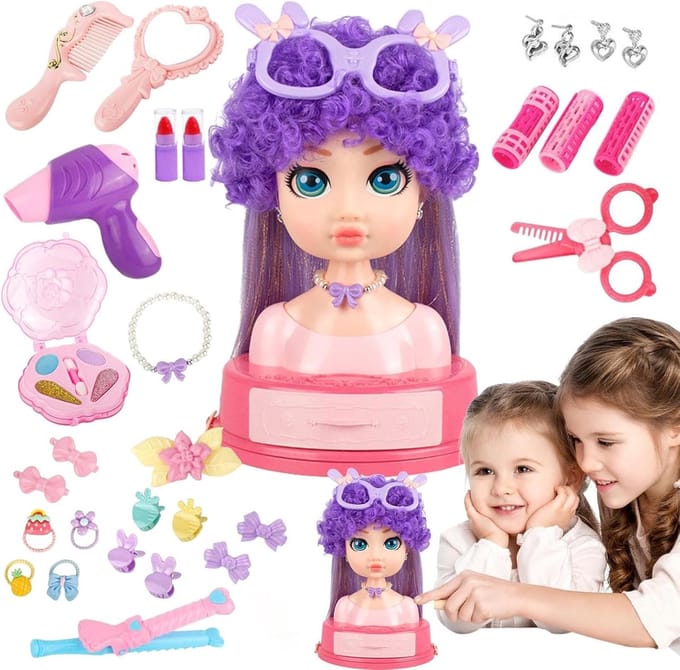 Haar Styling Pop - Make-up Set - Kinderen Spelen - 31 Accessoires - 28 x 28 x 165 cm