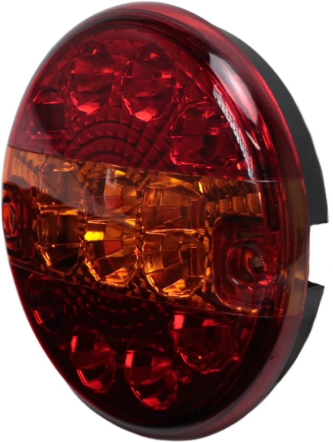 Achterlicht - Cantonal LED - rond plat - 140x35 mm - losse draad aansluiting