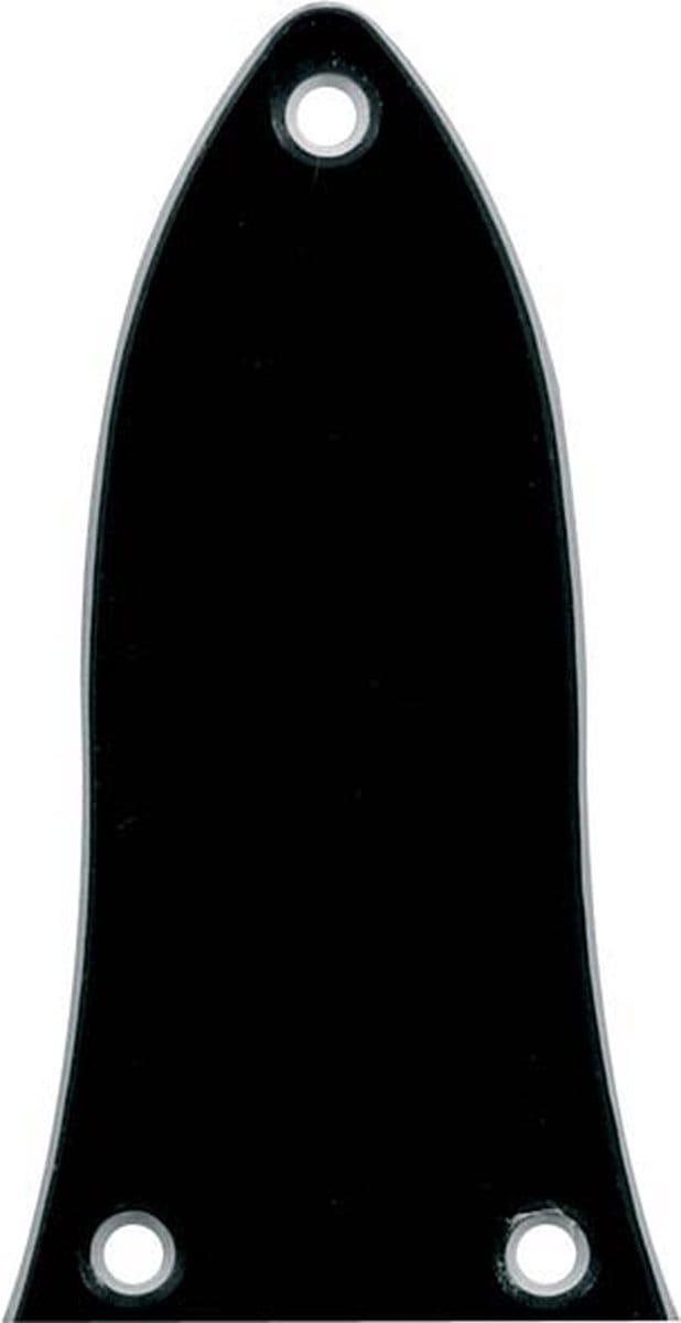 Boston LRC-34-B truss rod cover, black, 2 ply, black - white