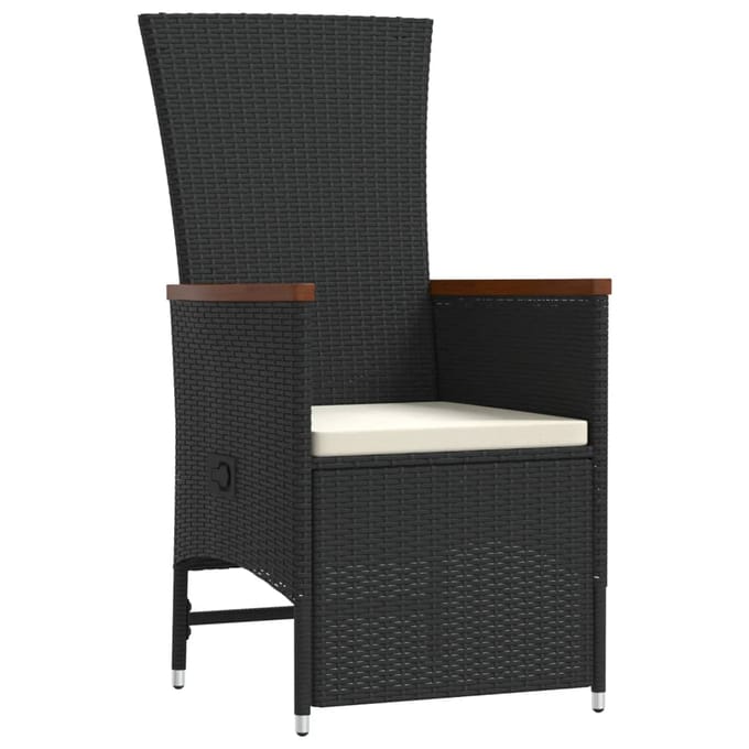 vidaXL - 9-delige - Tuinset - poly - rattan - zwart
