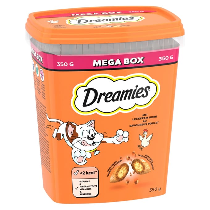 4x350g Kip Megatub Dreamies Kattensnacks