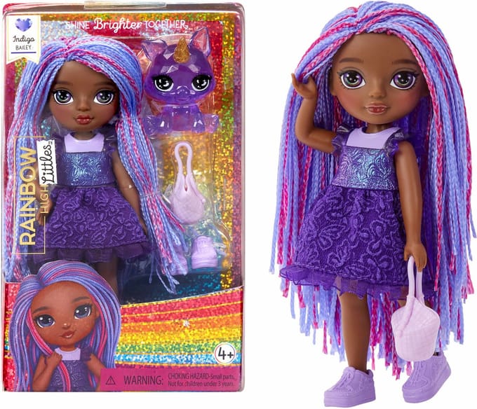 Rainbow High Littles-poppen - Indigo (donkerpaars)