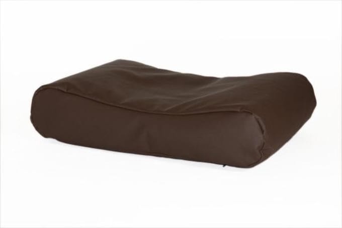 Hondenkussen Deluxe leatherlook bruin 80x55x15 cm