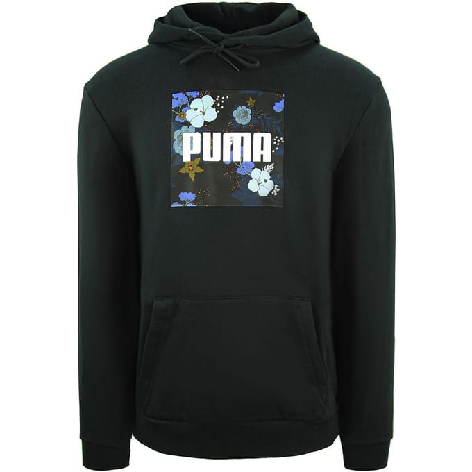 Puma Graphic Logo Pullover Lange Mouw Zwart Heren Hoodie 596726 01