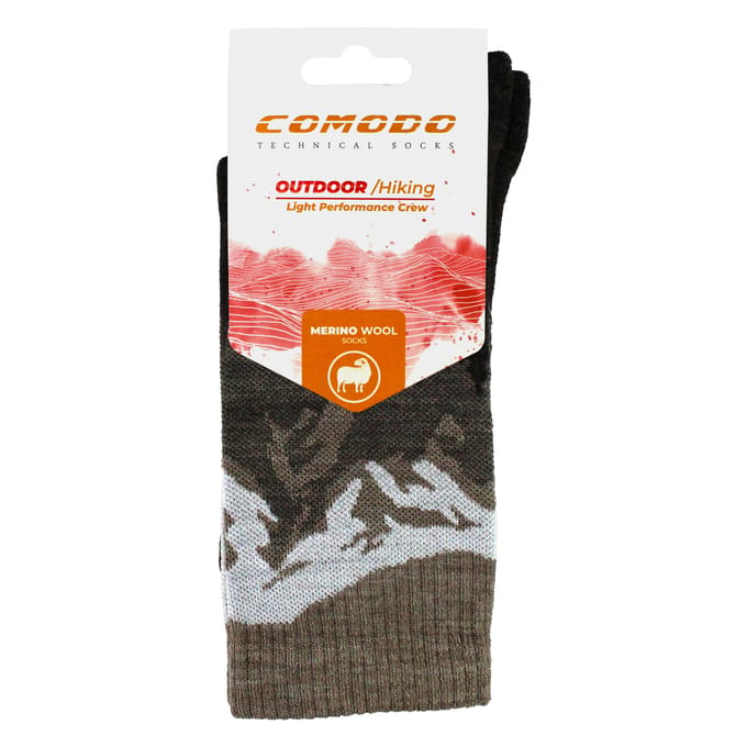 Heren Lichte Merino Wol Sokken - Comodo - Ademend voor Trekking en Wandelen