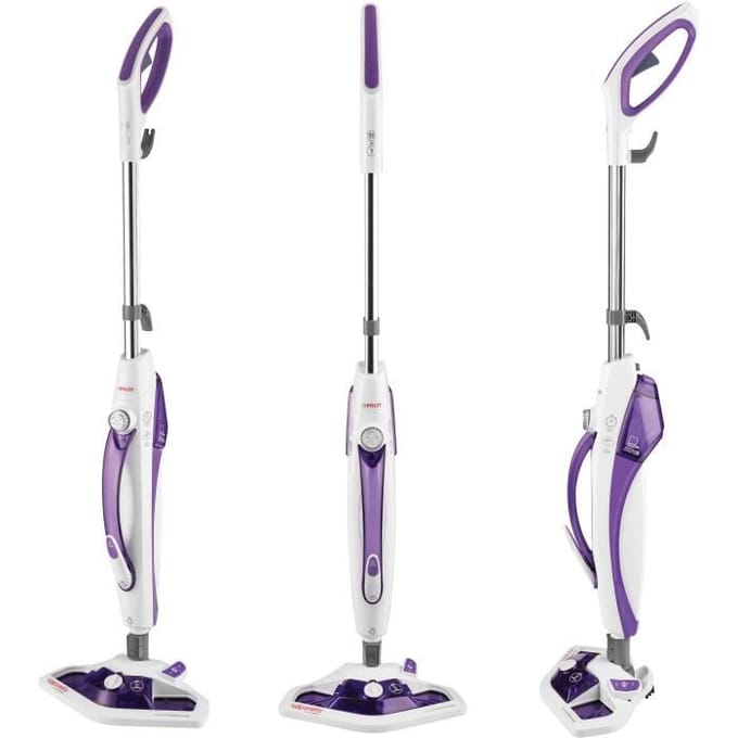Nettoyeur Vapeur 2-en-1 POLTI Vaporetto SV440 - Balai ou Nettoyeur à Main - 11 Accessoires Inclus - Chauffage en 15 Secondes blanc