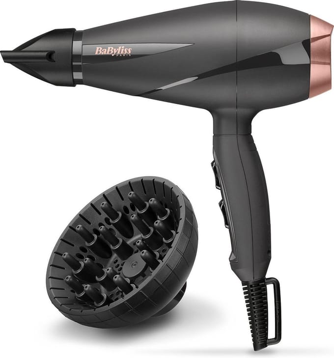 BaByliss Smooth Pro 2100 Föhn 6709DE - Fohn met diffuser en blaasmond - Haardroger - Professionele AC-Motor - 2100 Watt - Coolshot