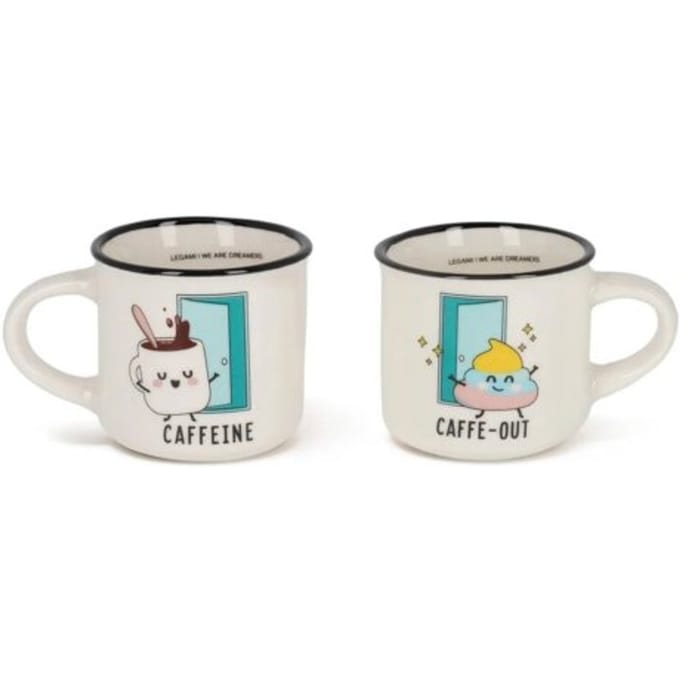 Legami set van twee koffiemokken - poo