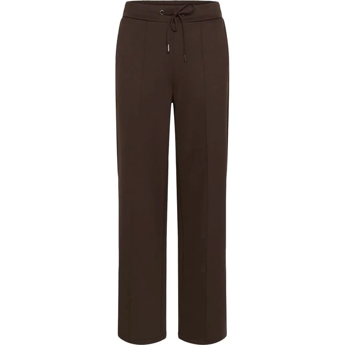Kaffe KAjenny Straight Pants Dames Broek - Coffee Bean