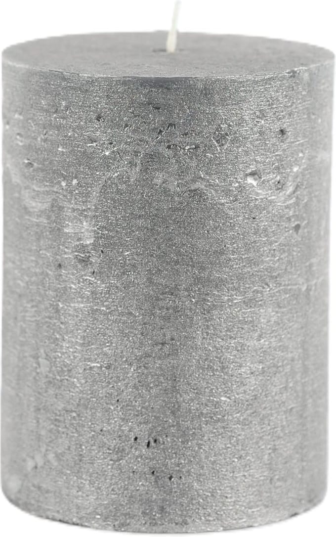 Rasteli Luz Your Senses Stomp Kaars Zwart-Black Silver D 10 cm H 13 cm