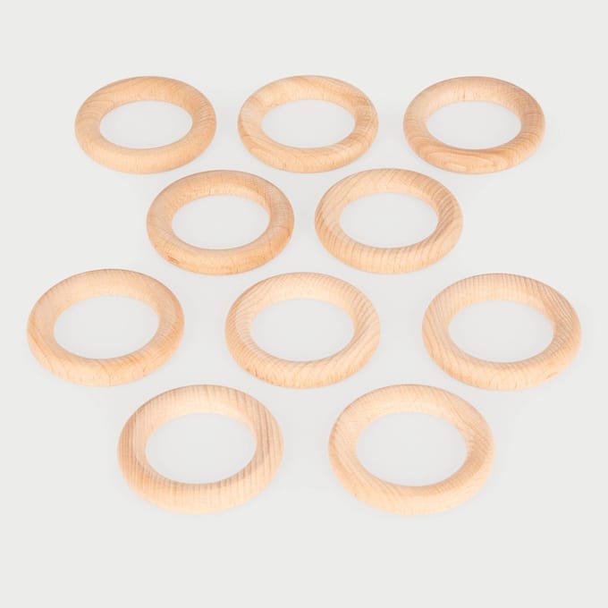 tickit® houten ringen 7cm (10 stuks)