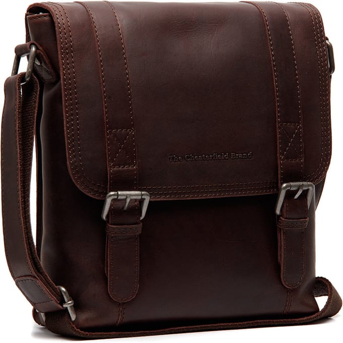 Chesterfield Adelanto Waxed Pull Up Overslagtas - Bruin