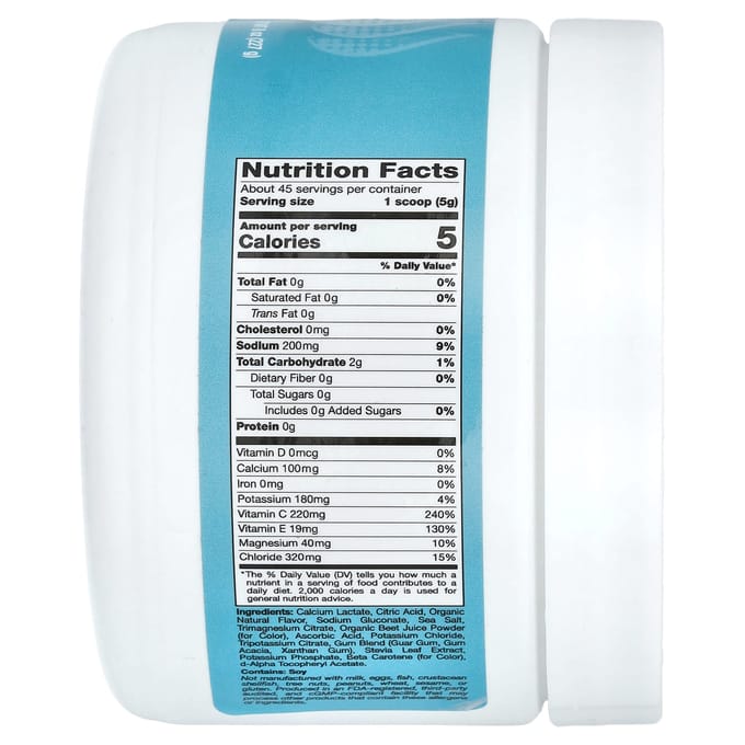 Boisson, Hydrationup®, Mélange d'électrolytes, avec Vitamine D, Calcium, Fer, Potassium, Saveur tropicale, 8 oz (227g)