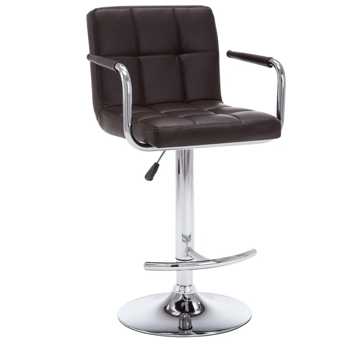vidaXL - Barstoelen - 2 - st - kunstleer - bruin