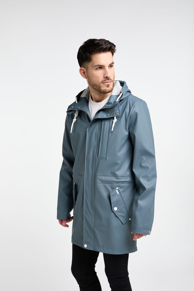 ICEBOUND Mackintosh stadsregen Heren blauw-grijs