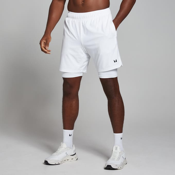 MP 2-in-1 trainingsshort voor heren - Wit - S