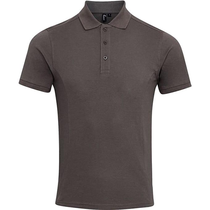 Premier Heren Coolchecker Plus Piqu Polo Shirt (Donkergrijs)