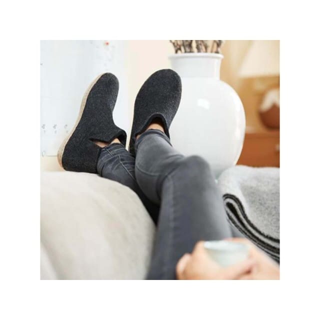Glerups Low boot leather sole g 02-charcoal