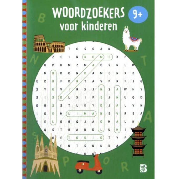 Puzzelboeken 1 - Woordzoekers voor kinderen 9+