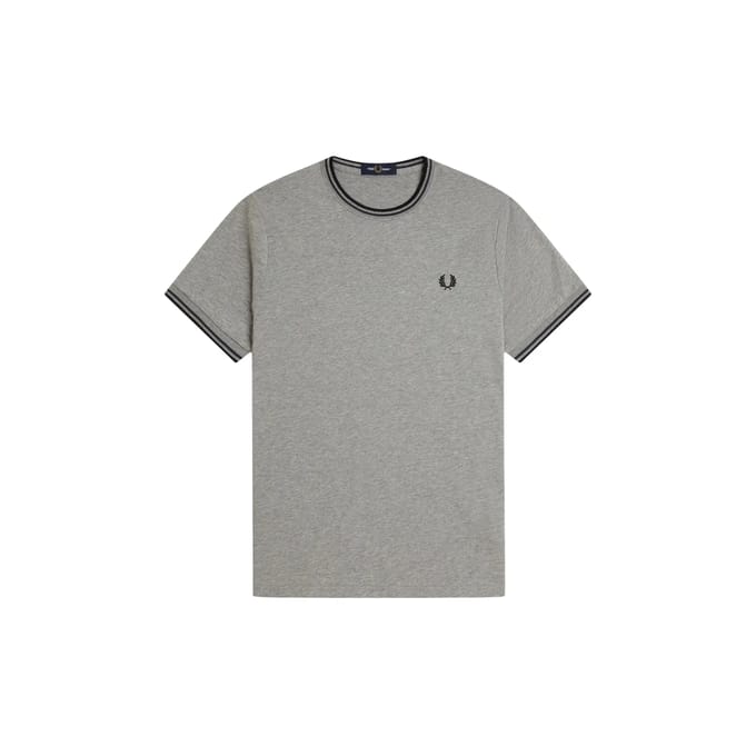 T-shirt met dubbel contrasterend biesje Fred Perry