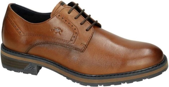 Fluchos -Heren - cognac/caramel - geklede lage schoenen - maat 41
