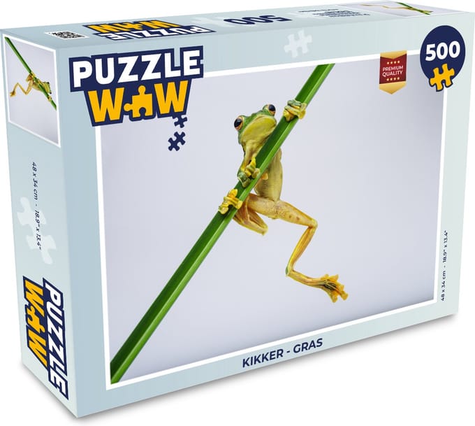 Puzzel Kikker - Gras - Legpuzzel - Puzzel 500 stukjes