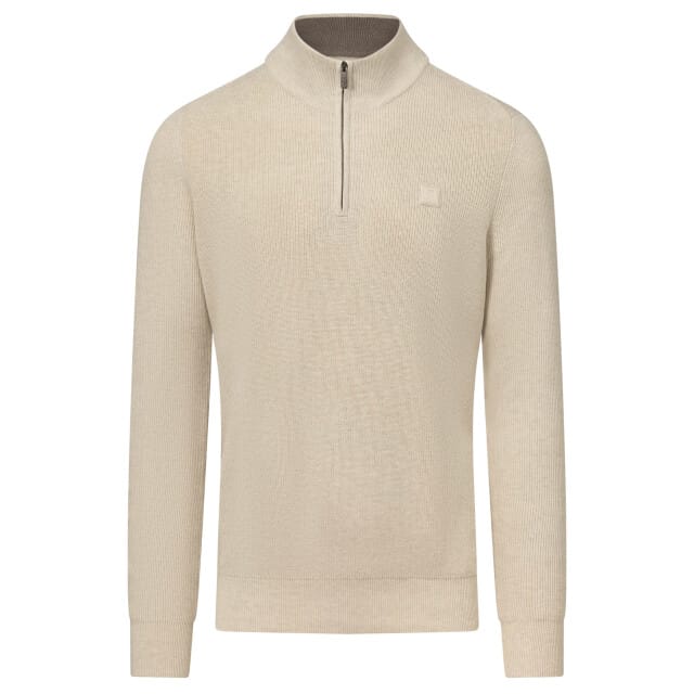 State Of Art Half Zip Trui Ecru - Maat 3XL - Heren - Pullovers
