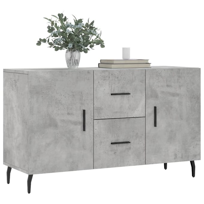vidaXL - Dressoir - 100x36x60 - cm - bewerkt - hout - betongrijs