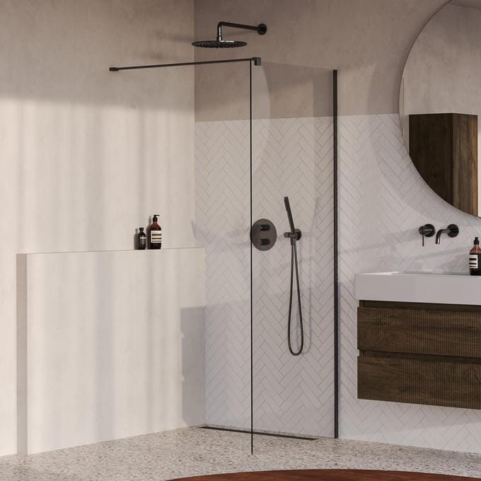 Brauer Oblivion - Inloopdouche - Helder Glas - 70 x 200 cm - incl. Glascoating - PVD Gunmetal Geborsteld