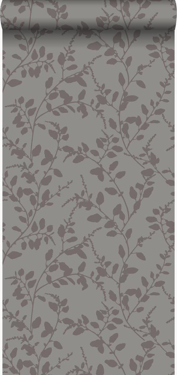 Origin Wallcoverings behang bladeren taupe - 53 cm x 10.05 m - 345930