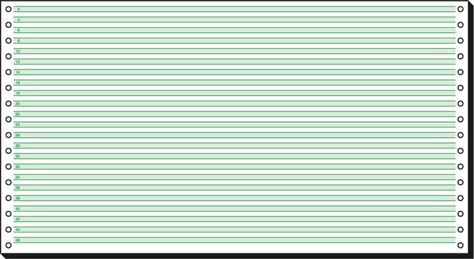 08371 - Universal - 2000 sheets - 60 g/m² - Green - White - ECF